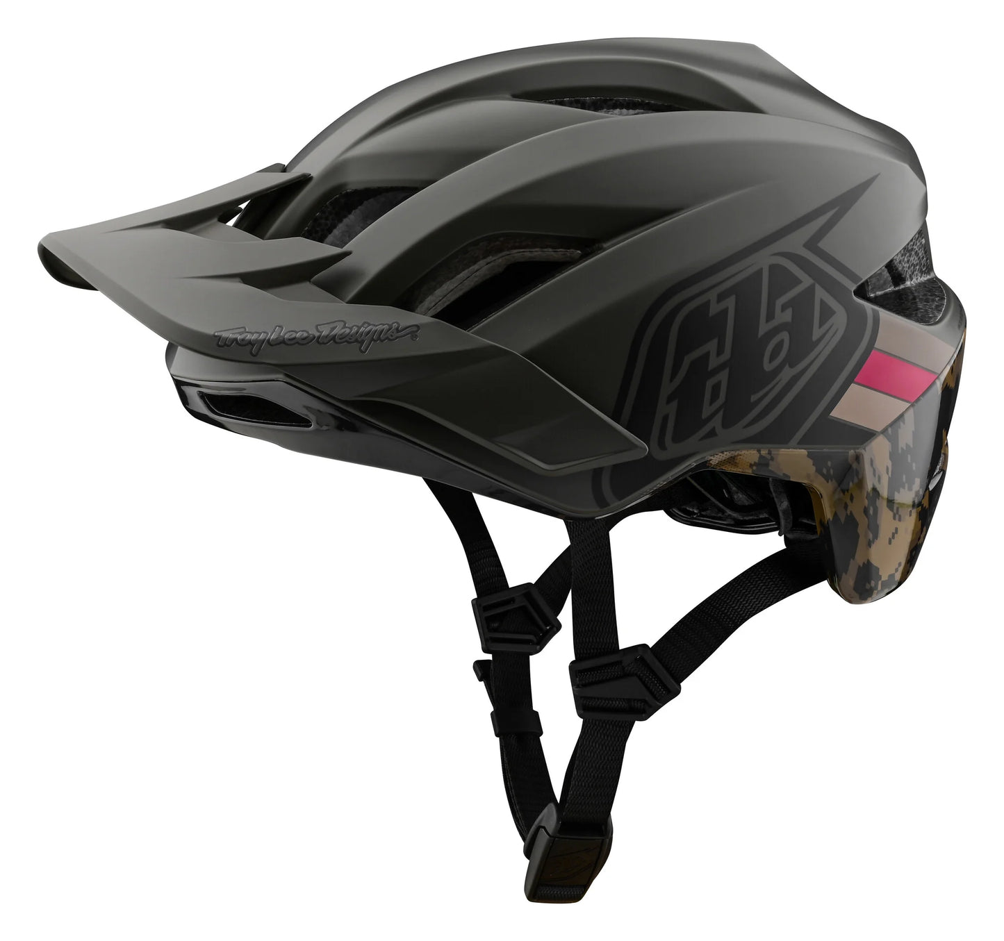 Troy Lee Designs Flowline SE MTB Helmet - Badge - Tarmac-Oak
