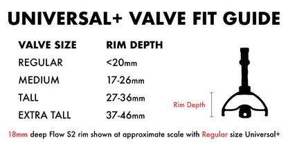 Stans No Tubes Universal+ Presta Valves - 43mm