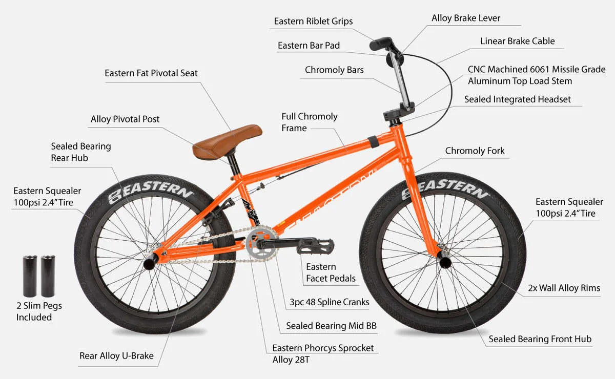 Orange bmx pegs best sale