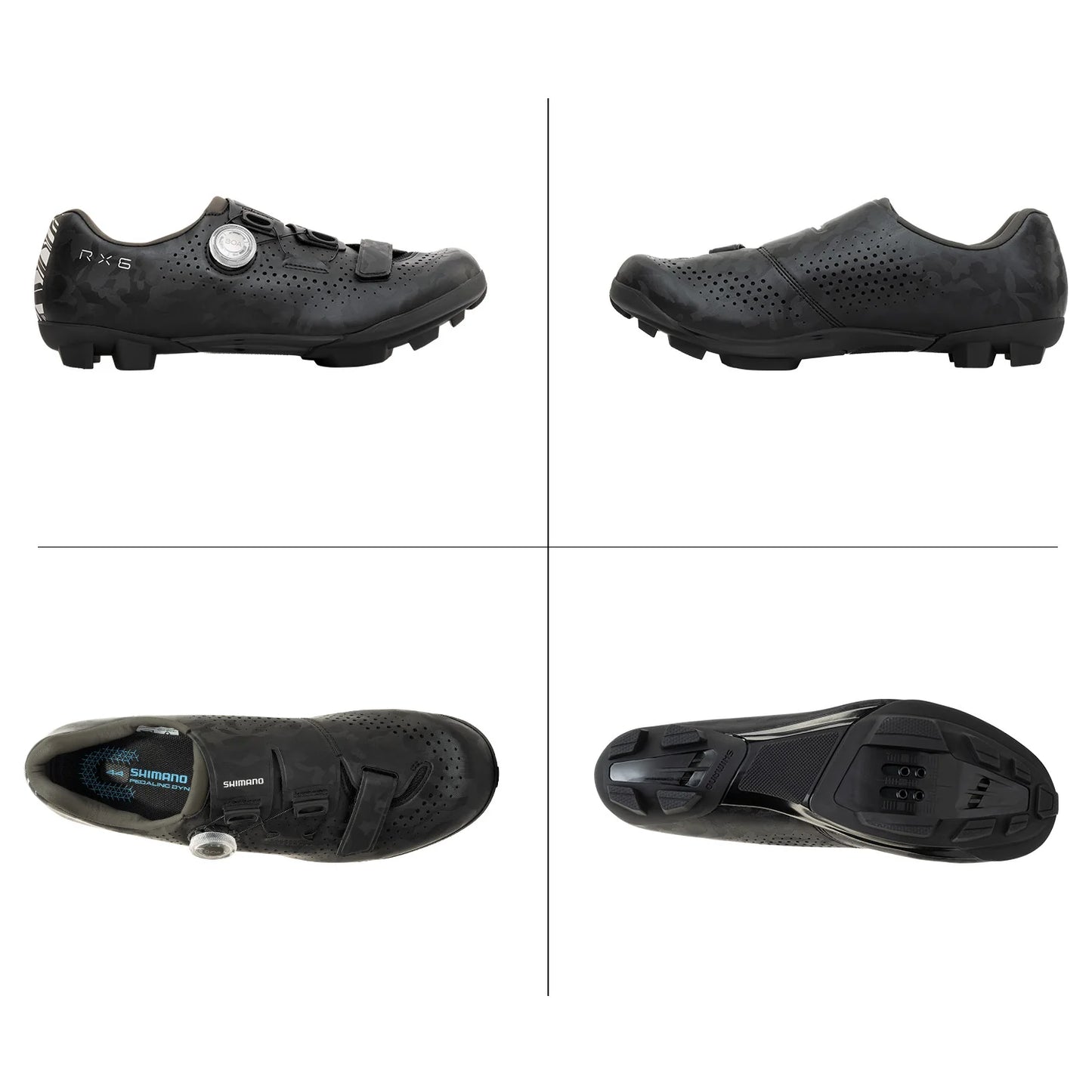 Shimano RX6 SPD Gravel Shoe - Black