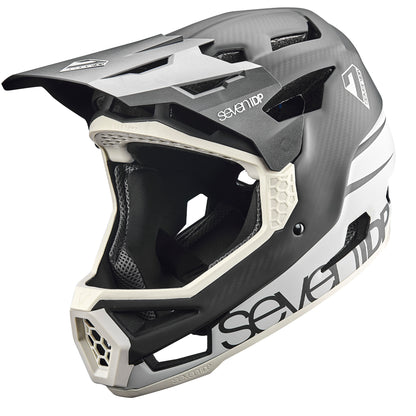 7 iDP Project 23 Carbon Full Face Helmet - Cool Gray-Raw Carbon