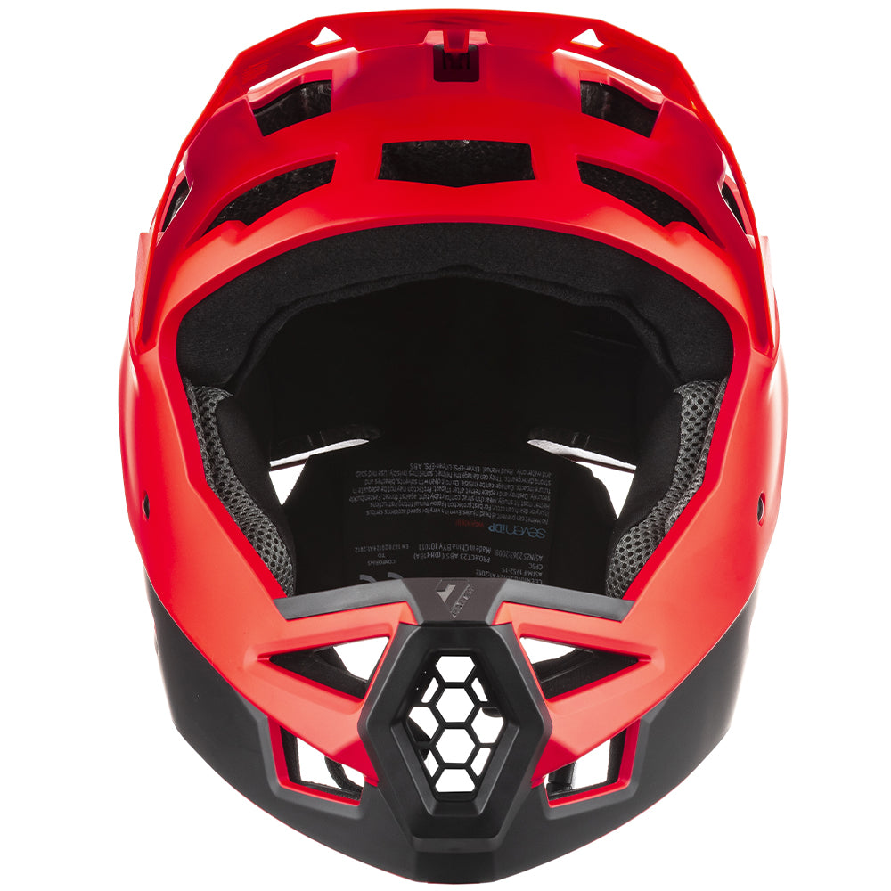 7 iDP Project 23 ABS Full Face Helmet - Matt Thruster Red-Black