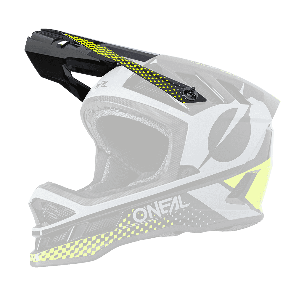 O'Neal Blade Polyacrylite Replacement Visor - Ace - Neon Yellow-Gray Neon Yellow - Gray  