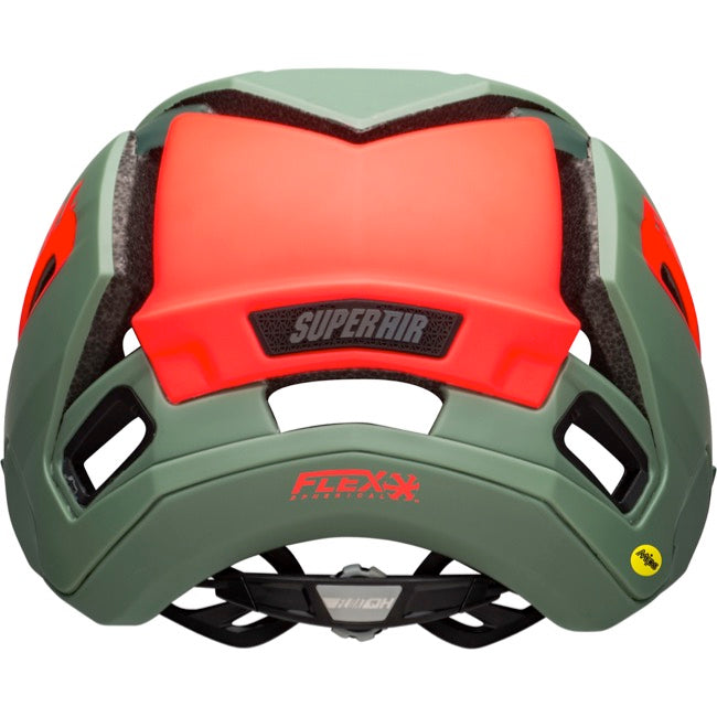 Bell Super Air Spherical MTB Helmet - Matt Gloss Green-Infrared