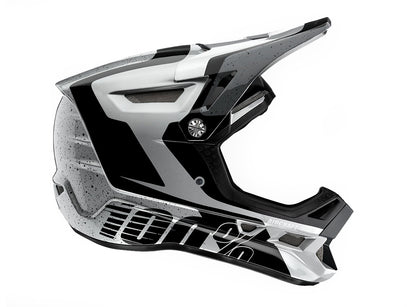 100% AIRCRAFT COMPOSITE Full Face Helmet - Calypso Silver - Black X-Small 