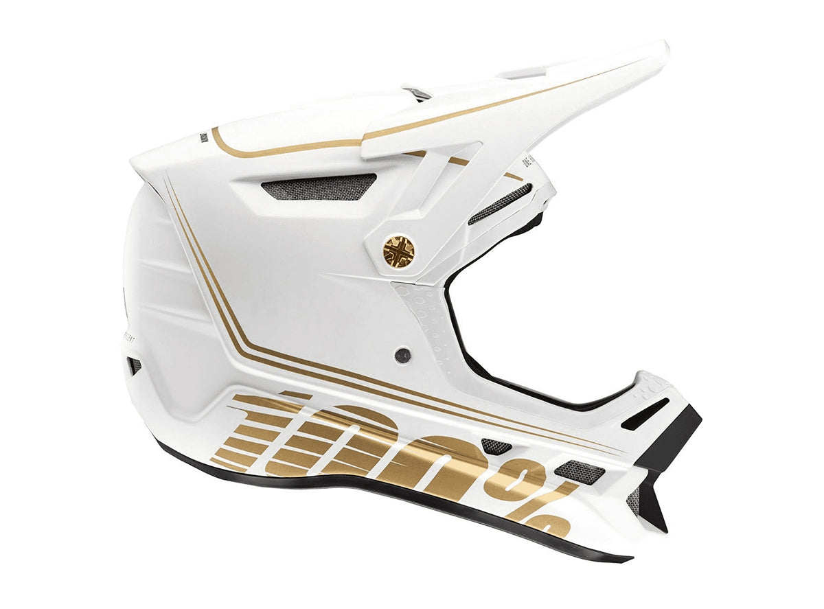 100% AIRCRAFT COMPOSITE Full Face Helmet - Kerdru White X-Small 