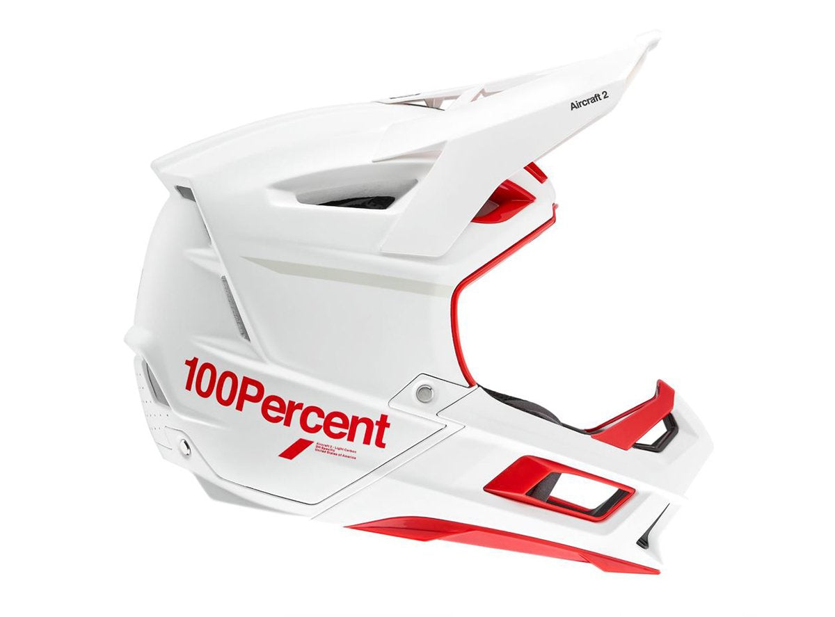 100% Aircraft 2 Full Face Helmet - Red-White - 2021 Red - White Small 