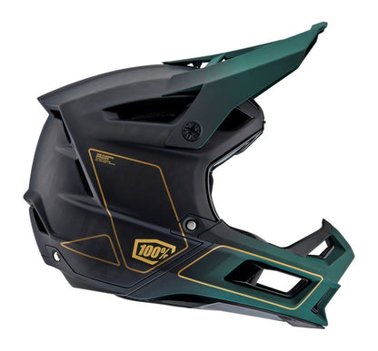 100% Aircraft 2 Helmet - Carbon Gold-Forest - 2022 Carbon Gold - Forest Small 