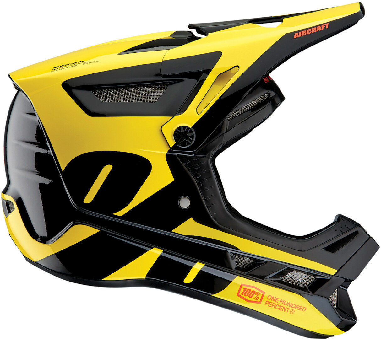 100% Aircraft Composite Helmet Ltd - Neon Yellow - 2022 Neon Yellow X-Small 