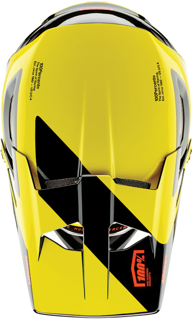 100% Aircraft Composite Helmet Ltd - Neon Yellow - 2022