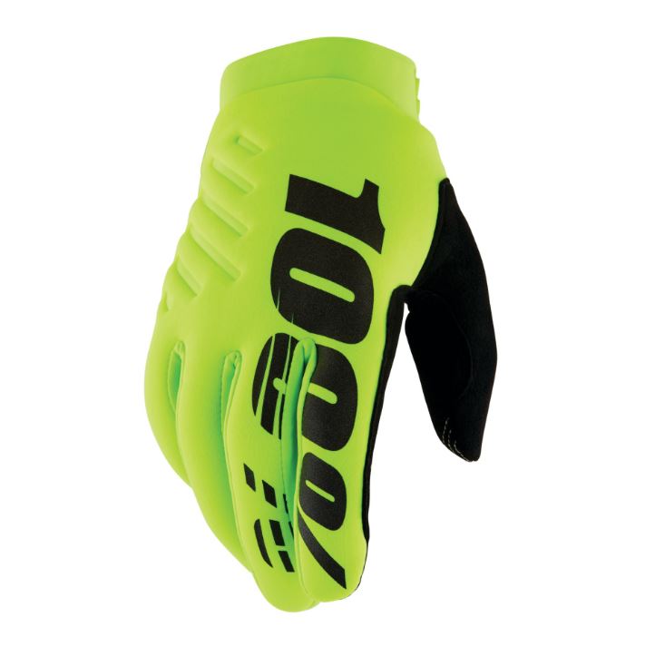 100% Brisker Glove - Yellow-Black - 2022 Yellow - Black Small 