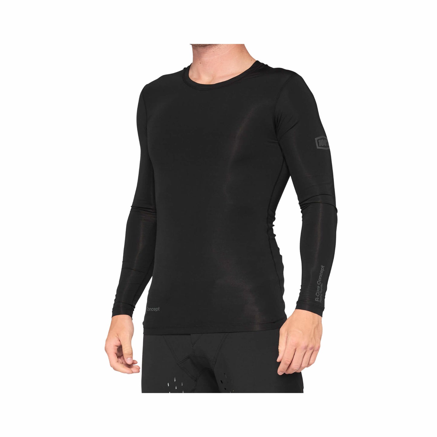 100% R-Core Concept Long Sleeve MTB Jersey - Black - 2022 Black Small 