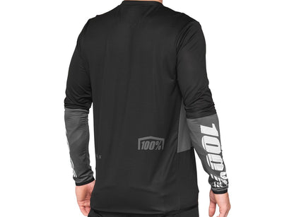 100% R-Core X Long Sleeve DH/Enduro Jersey - Charcoal-Black