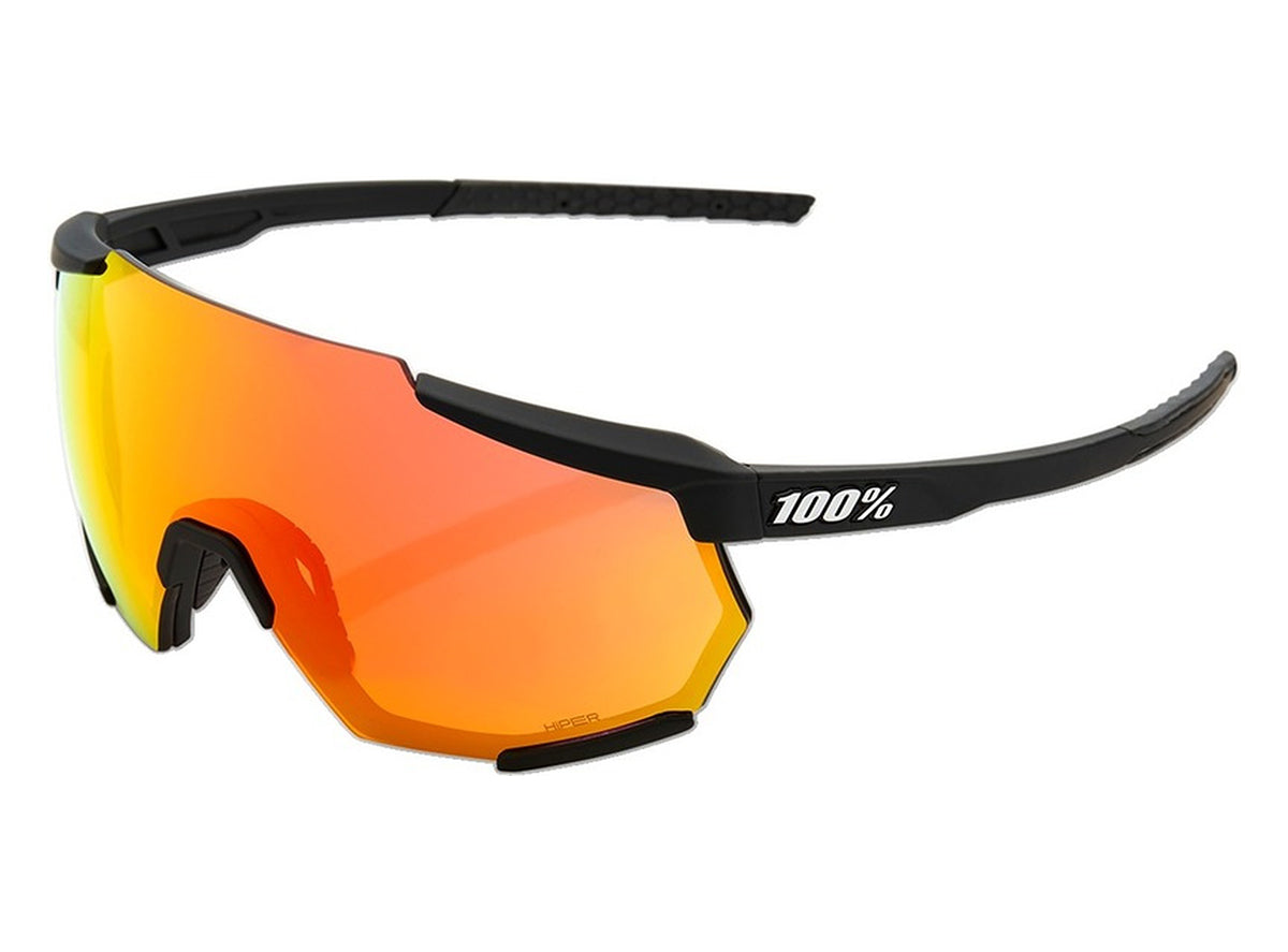 100 Racetrap Performance Sunglasses Soft Tact Black HiPER Red