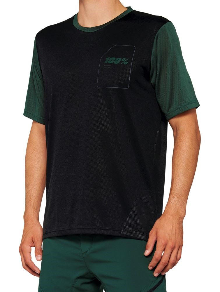 100% Ridecamp Short Sleeve MTB Jersey - Forest Green - 2022 Forest Green Small 