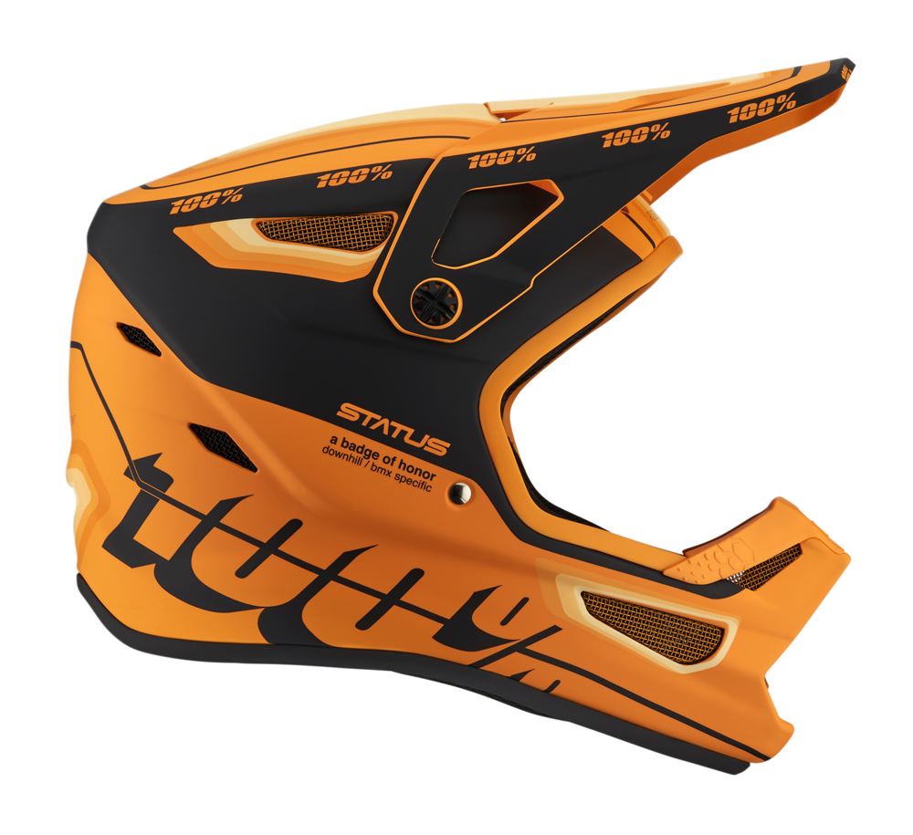 100% Status Helmet - Topenga Orange-Black - 2022 Topenga Orange - Black X-Small 