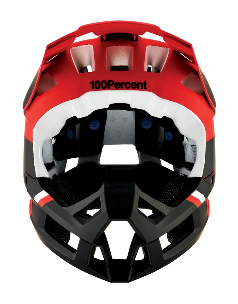 100% Trajecta Helmet - With Fidlock - Fluo Red - 2022