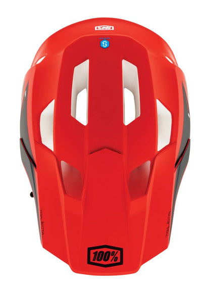 100% Trajecta Helmet - With Fidlock - Fluo Red - 2022