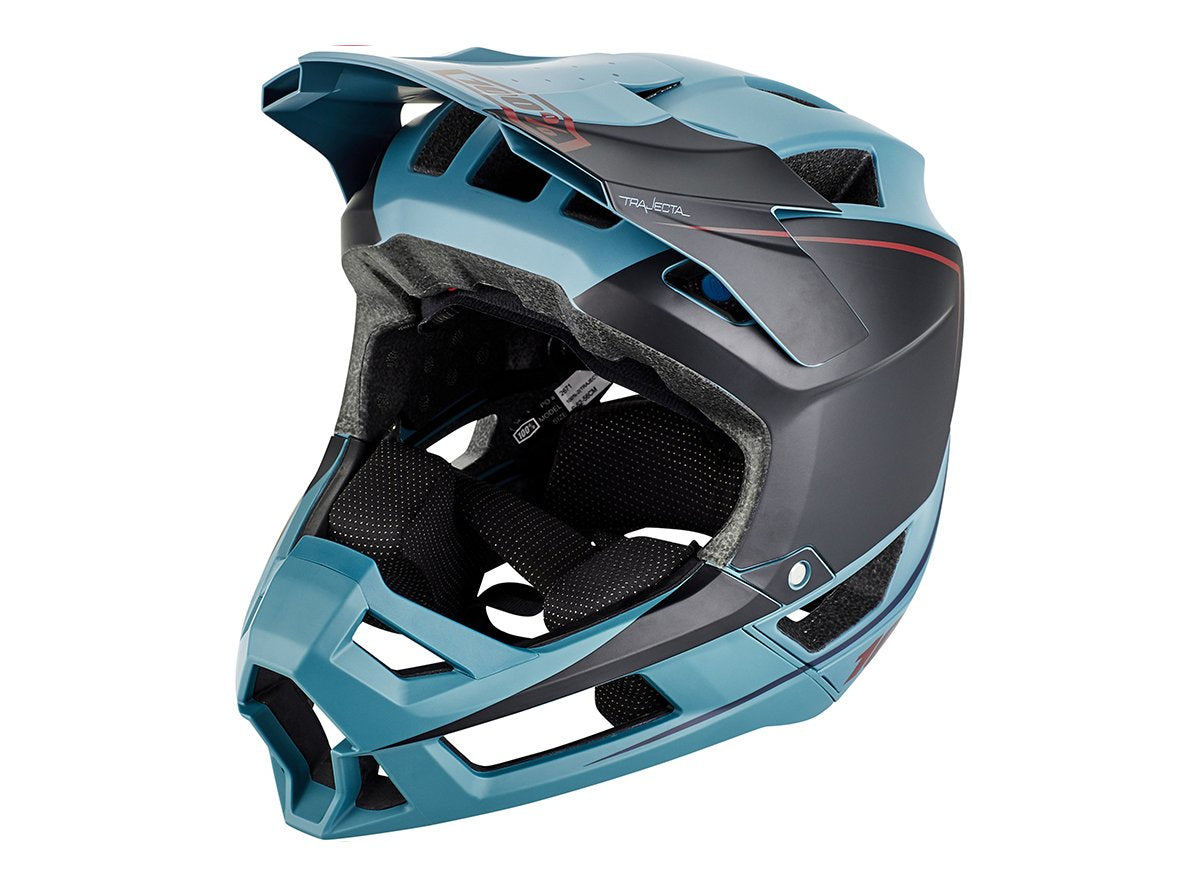 100% Trajecta Full Face Helmet - Slate Blue Slate Blue Small 