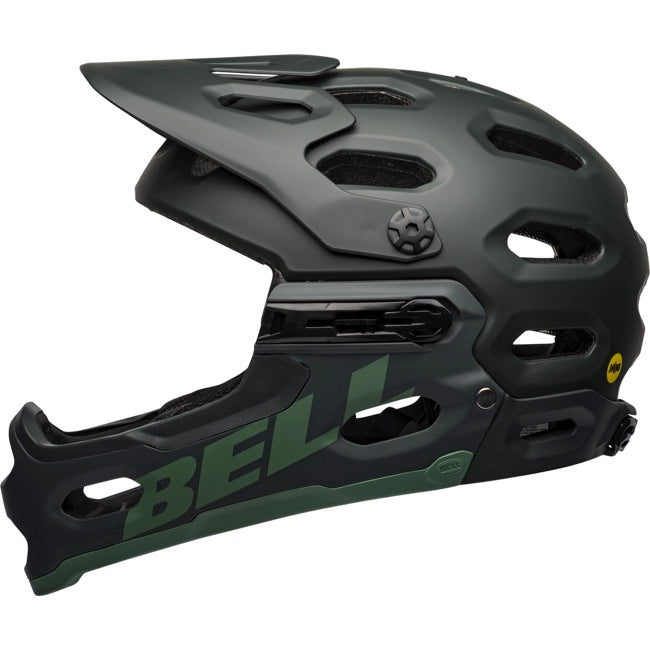 Bell Super 3R MIPS Full Face Helmet - Matt Green