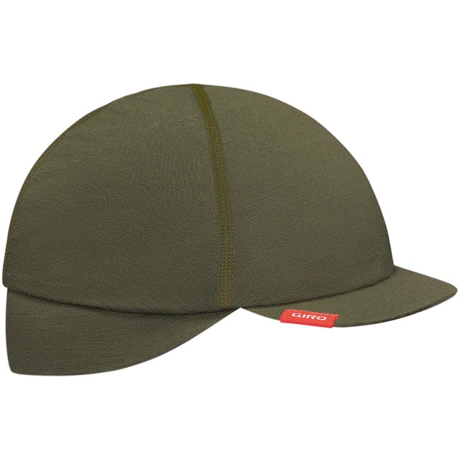 Giro Merino Wool Ear Flaps Under Helmet Cycling Cap - Olive Olive Large/X-Large 