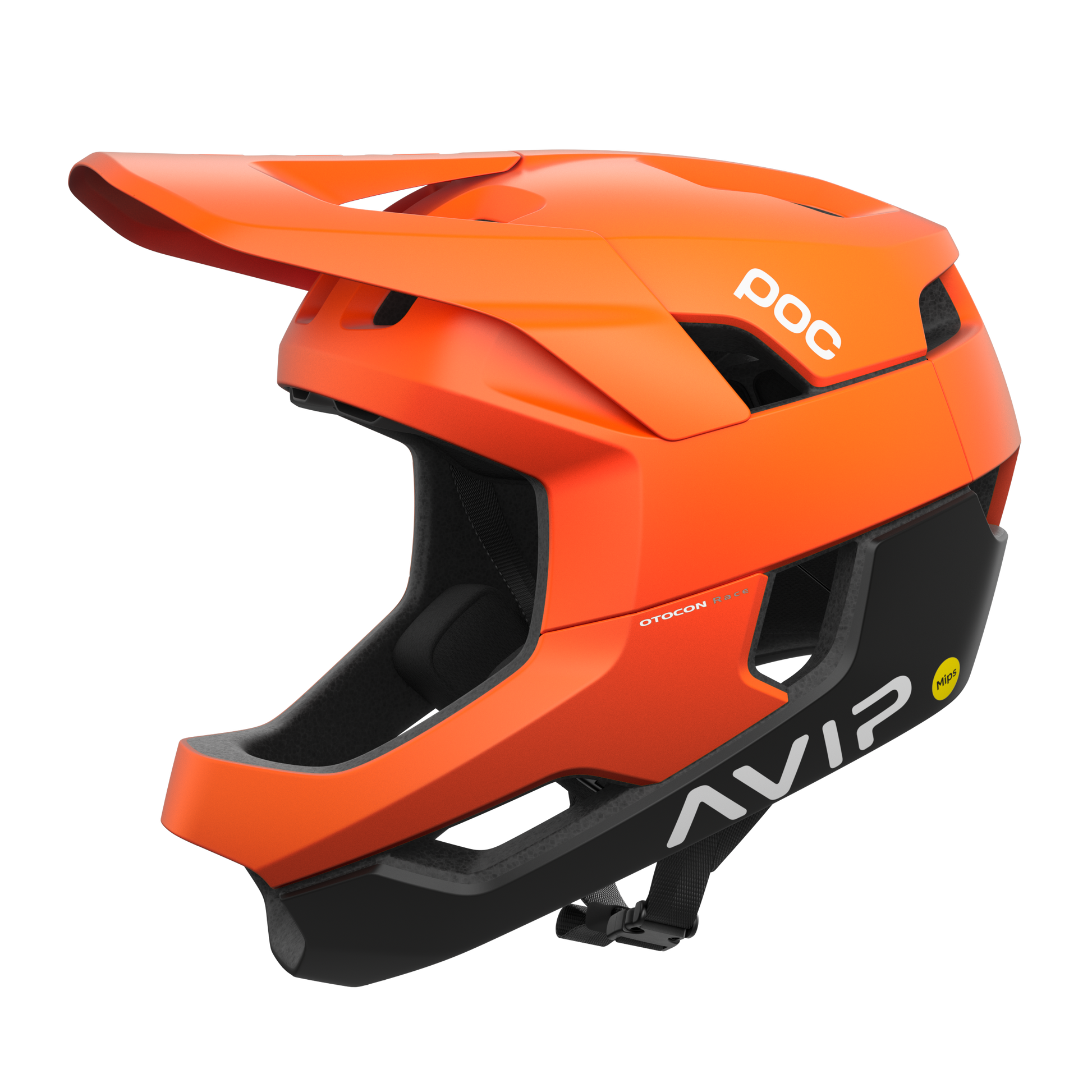 fluorescent orange motorcycle helmet POC Otocon Race MIPS Full Face Helmet