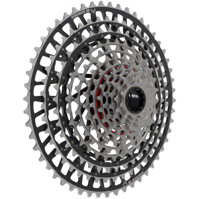 SRAM XXSL Eagle T-Type XS-1299 12 Spd MTB Cassette - Silver-Black