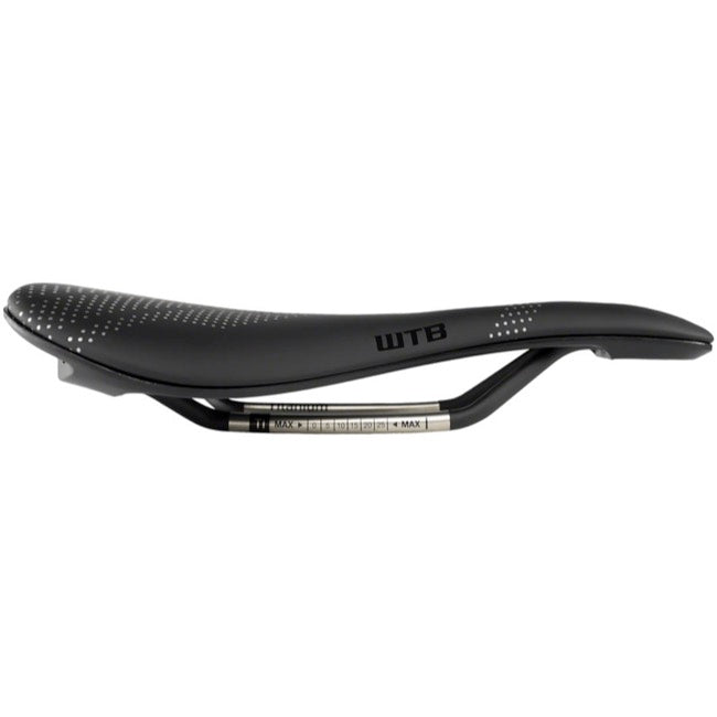 WTB Gravelier Medium Fusion Form Saddle - Titanium Rail - Black 