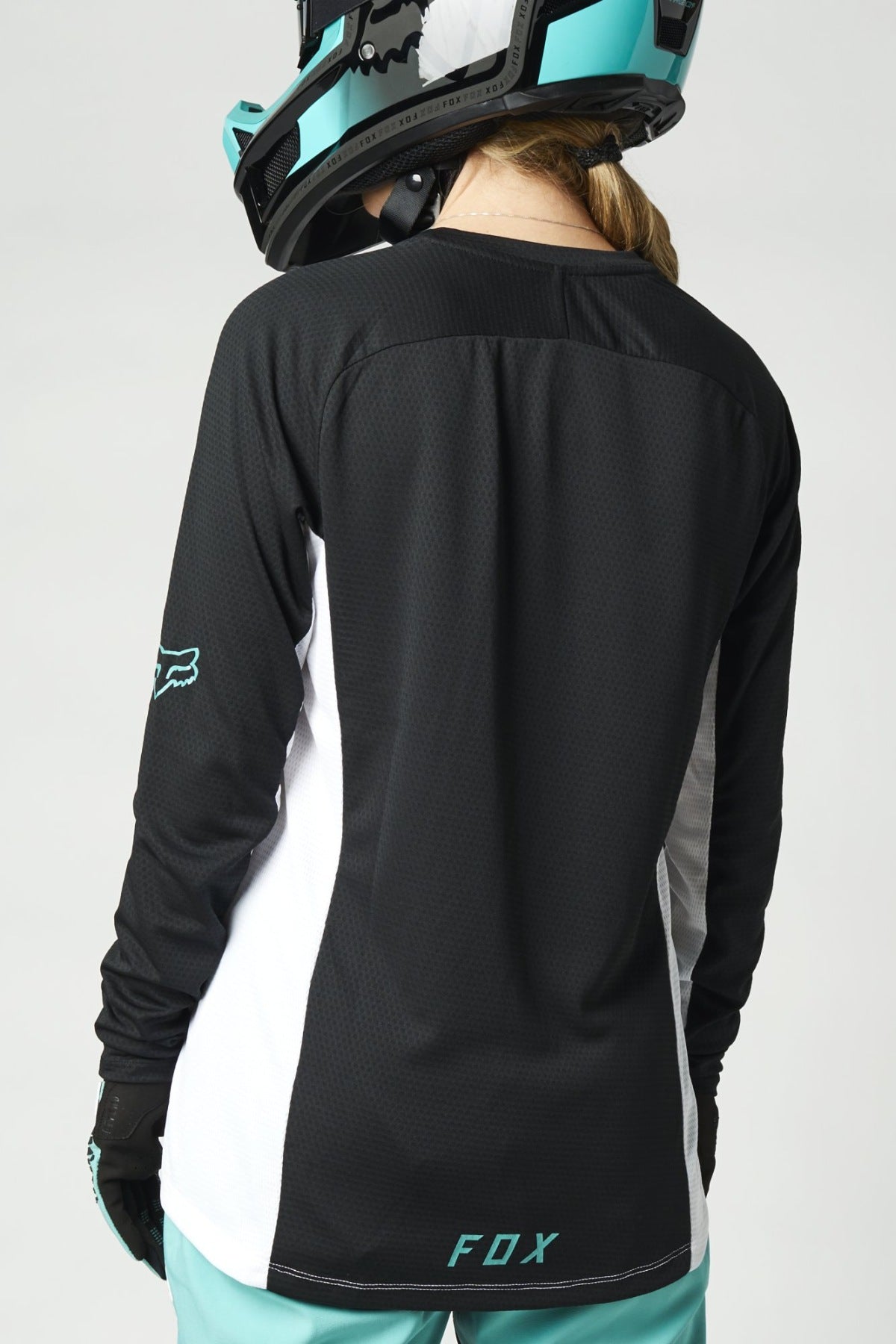 Fox Racing Defend Long Sleeve MTB Jersey - Womens - White-Black