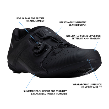 Shimano RC300 Road Shoe - Black