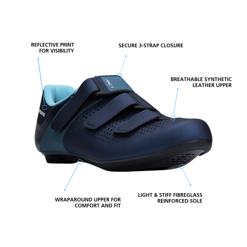 Shimano RC100W Road Shoe Womens Navy 2021 Cambria Bike