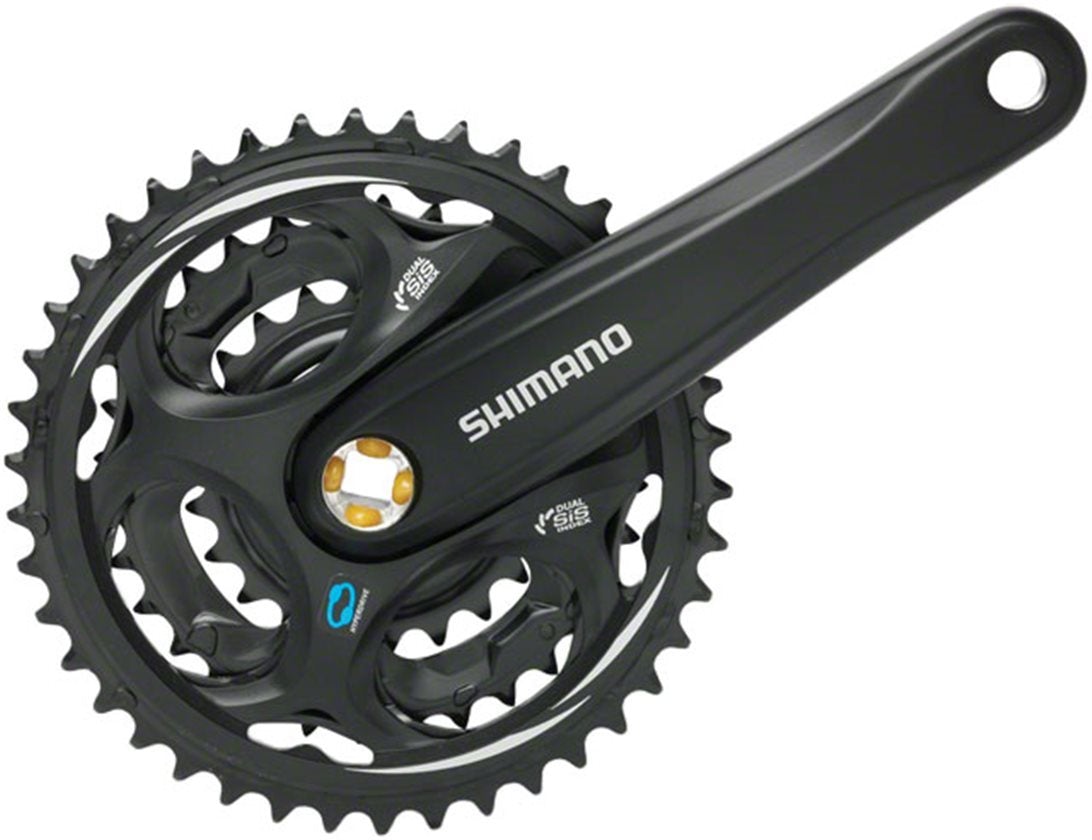 Shimano Altus M311 7-8sp Square Taper Crankset - Black Black 175mm - 42-32-22t - 104mm 