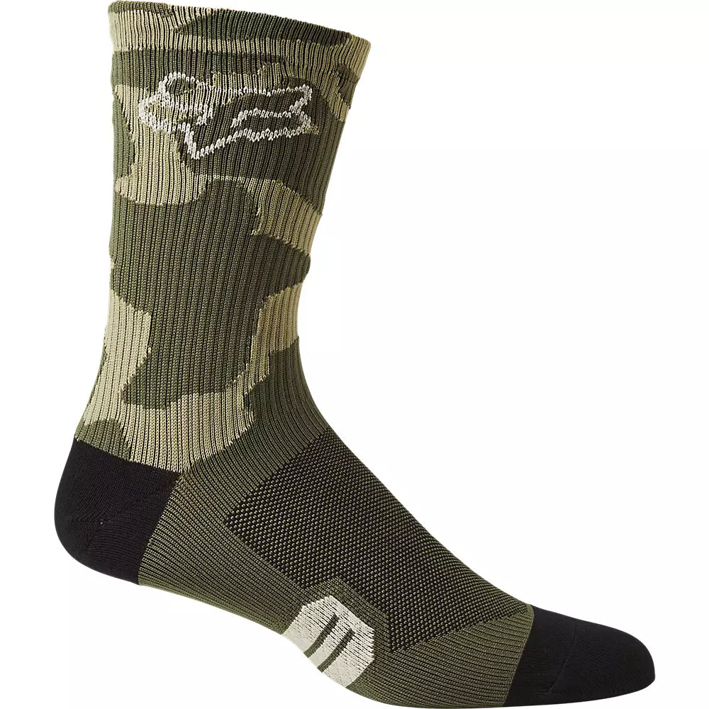 Fox Racing 6" Ranger Sock - Green Camo - 2022 Green Camo Small/Medium 