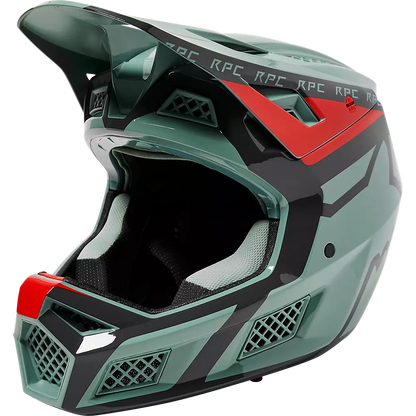 Fox Racing Rampage Pro Carbon MIPS Divide Full Face Helmet - Eucalyptus - 2022