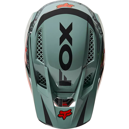 Fox Racing Rampage Pro Carbon MIPS Divide Full Face Helmet - Eucalyptus - 2022