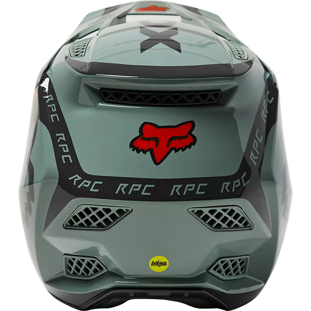 Fox Racing Rampage Pro Carbon MIPS Divide Full Face Helmet - Eucalyptus - 2022