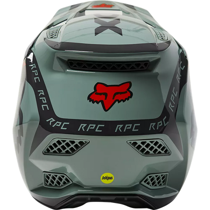 Fox Racing Rampage Pro Carbon MIPS Divide Full Face Helmet - Eucalyptus - 2022