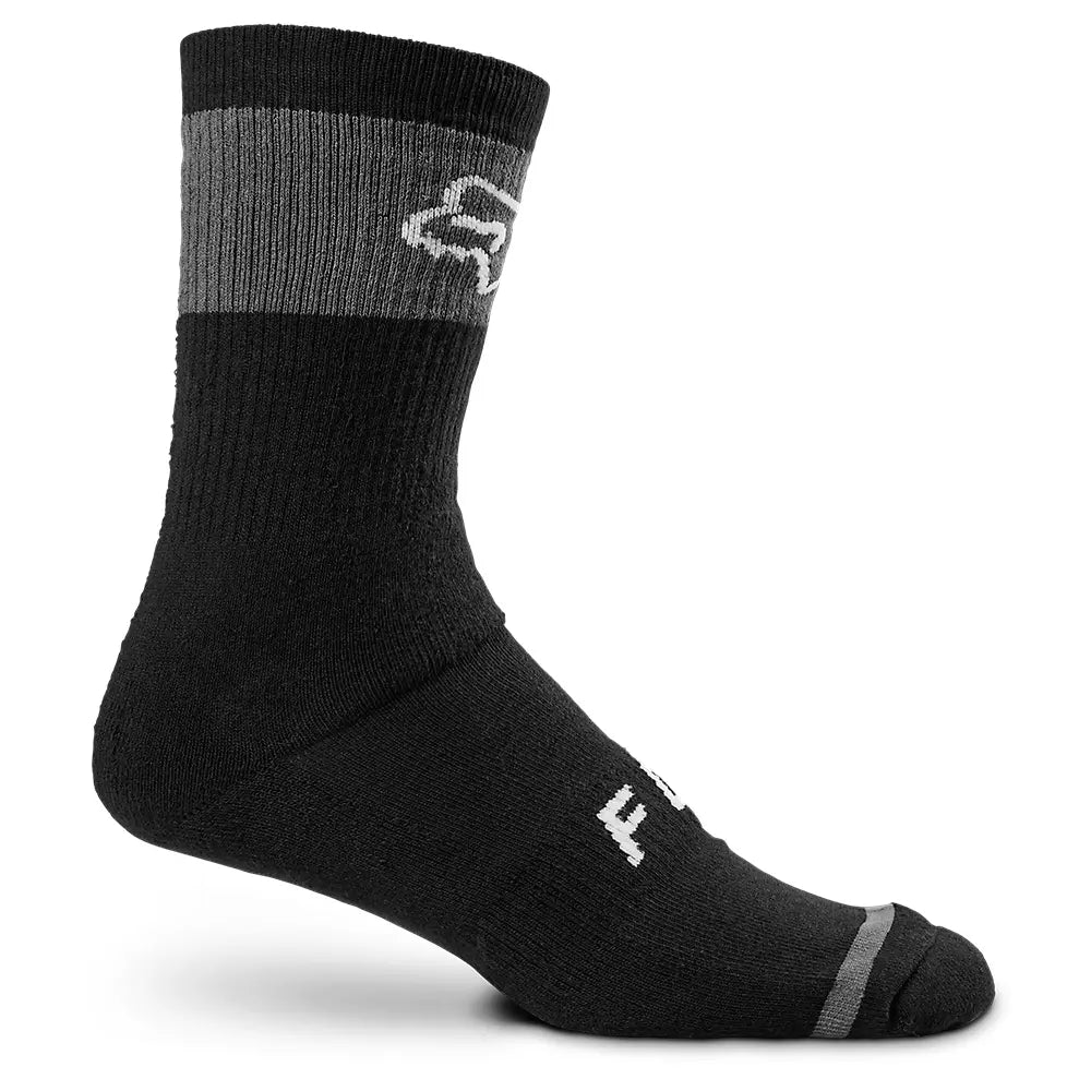 Fox Racing 8" Defend Winter Sock - Black - 2022 Black Small/Medium 