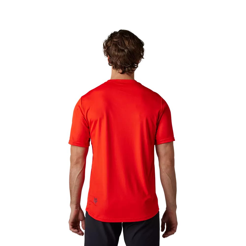 Fox Racing Ranger Short Sleeve MTB Race Jersey - Moth - Flo Red