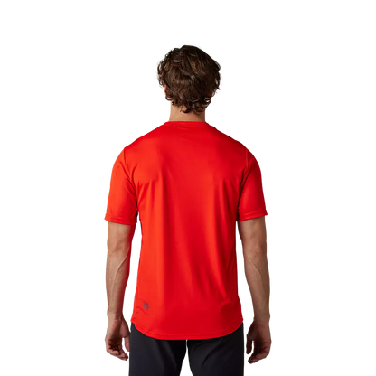 Fox Racing Ranger Short Sleeve MTB Race Jersey - Moth - Flo Red