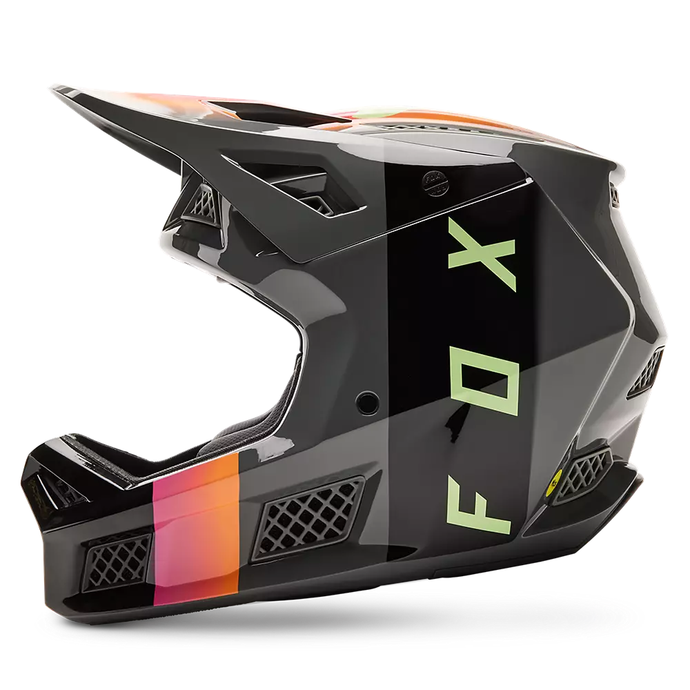 Fox Racing Rampage Pro Carbon MIPS Full Face Helmet - Reez - Pewter