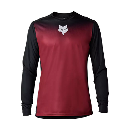 Fox Racing Ranger Long Sleeve MTB Jersey - Keel - Bordeaux