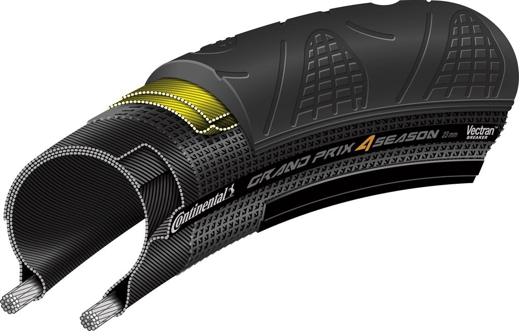 Continental Grand Prix 4-Season 700c Folding Road Tire - Black Edition