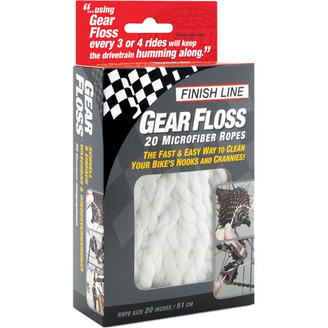 Finish Line Gear Floss Cleaning Rope White  