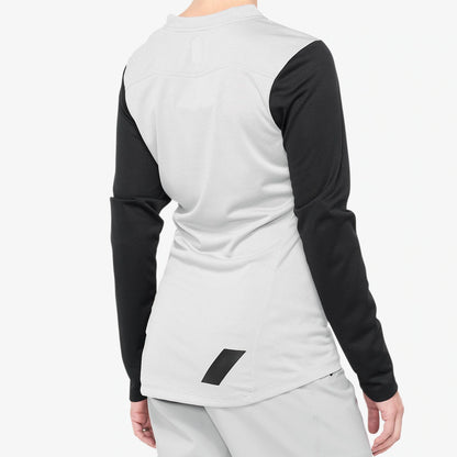 100% Ridecamp Long Sleeve MTB Jersey - Womens - Gray-Black - 2022