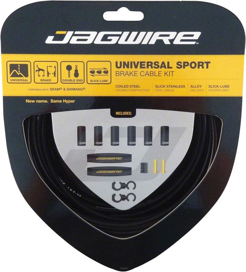 Jagwire Universal Sport Brake Cable Kit - Black Black  