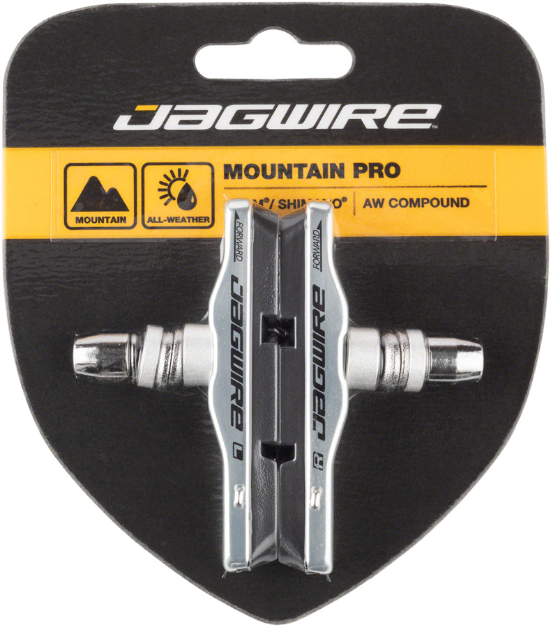 Jagwire Mountain Pro MTB V-Brake Pads - Silver Silver SRAM/Shimano - AW Compound 