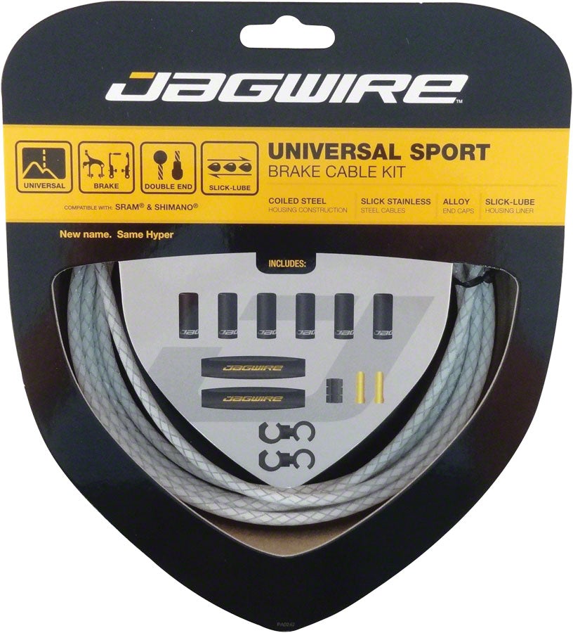 Jagwire Universal Sport Brake Cable Kit - Braid White Braid White  