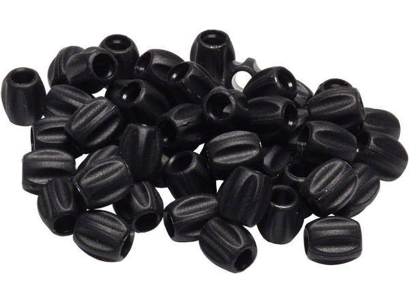 Jagwire Mini Tube Tops Protectors - Black Black 50 Pieces 