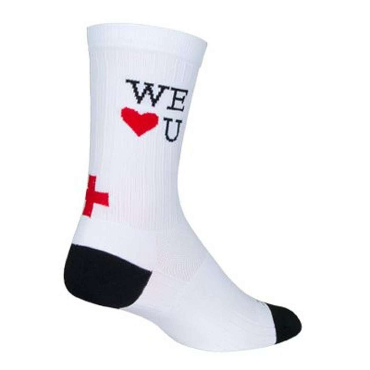 SockGuy SGX 6" Cuff Sock - Womens - Hugs For Scrubs Hugs For Scrubs Large/X-Large 